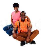Happy african couple in love