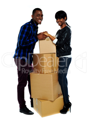 African love couple holding hands