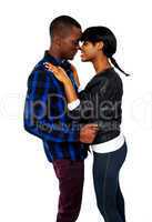 African young couple deeply in love