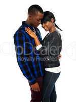 Attractive african couple posing together