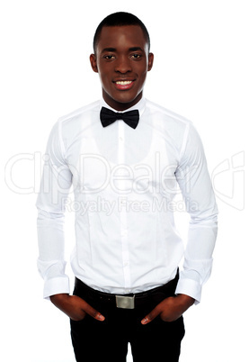 Stylish portrait of handsome young african