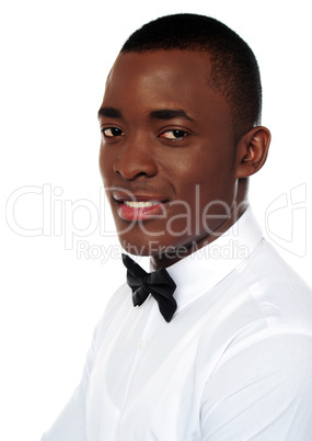 Closeup portrait of african businessman