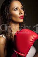 Beautiful female fighter