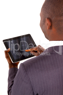 businessman with tablet