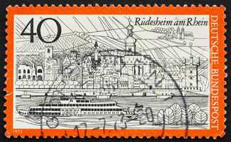 Postage stamp Germany 1973 Rudesheim am Rhein, Germany