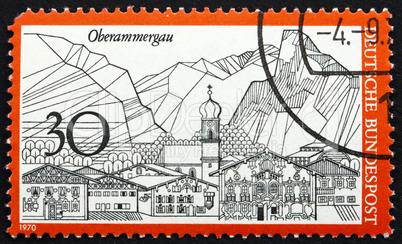 Postage stamp Germany 1970 Oberammergau, Germany