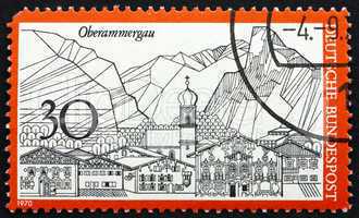 Postage stamp Germany 1970 Oberammergau, Germany