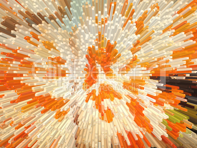 orange change white explosion