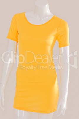 T-Shirt lang Gelb