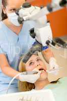 Woman dental surgery in clinic