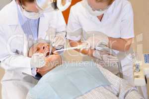 Male patient at dental checkup