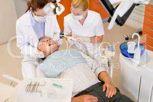 Male patient at dental checkup