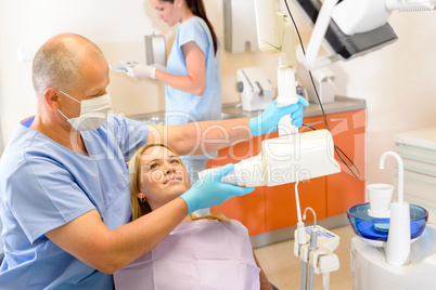 X-ray examination at dental surgery