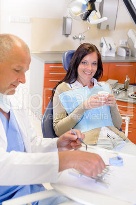 Female patient at dentist surgery