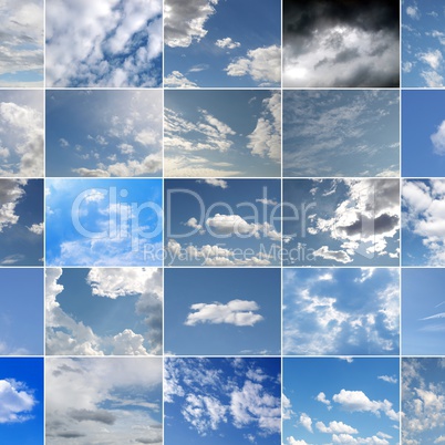 Blue sky collage