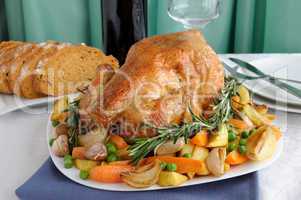 Roasted Chicken with Vegetablesa