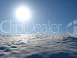 Winter solar landscape