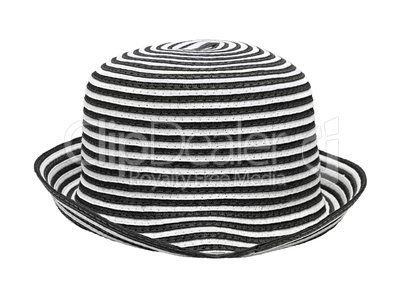 black and white striped hat
