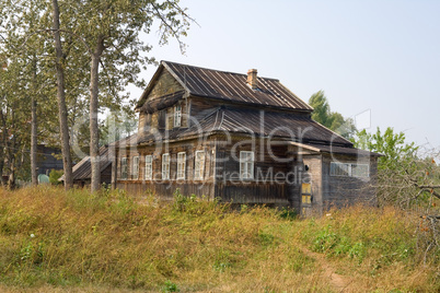 Old wooden house in village