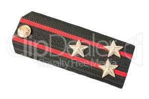 Shoulder straps of russian army on white background