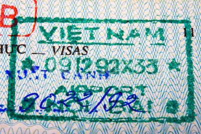 Vietnam passport stamp