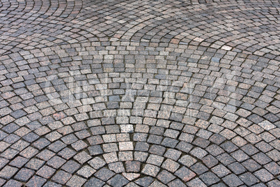 Cobblestone road background