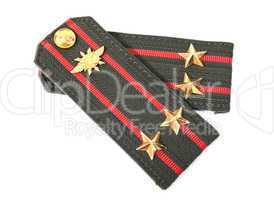 Shoulder straps of russian army on white background