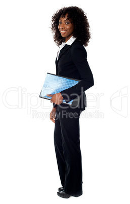 Full length portrait of african corporate lady