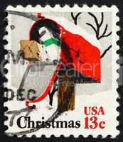 Postage stamp USA 1977 USA Rural Mailbox, Christmas