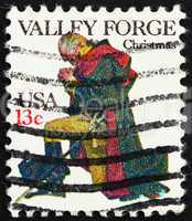 Postage stamp USA 1977 USA Washington at Prayer, Valley Forge