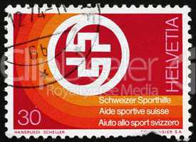 Postage stamp Switzerland 1974 Swiss Sports Foundation Emblem