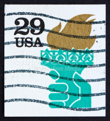 Postage stamp USA 1991 Liberty Torch