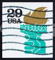 Postage stamp USA 1991 Liberty Torch