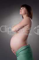 Pretty pregnant young woman