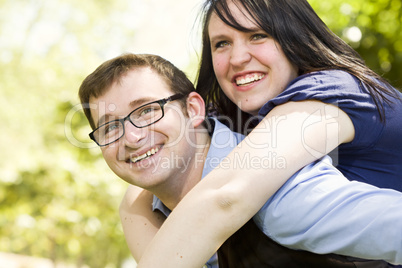 Young Couple Having Fun in the Park