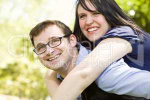Young Couple Having Fun in the Park
