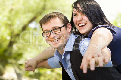 Young Couple Having Fun in the Park