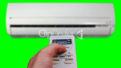 Air-conditioner on green screen