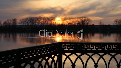 Timelapse Sunset At City Lake