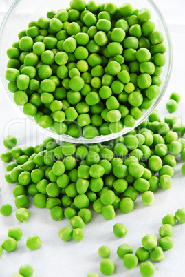 Young green peas