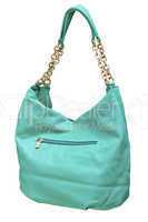 women's leather handbag green color