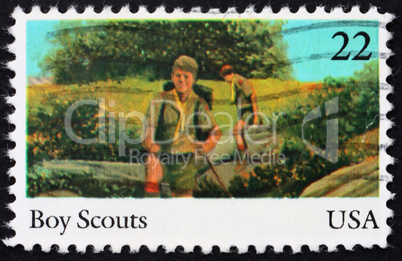 Postage stamp USA 1985 Boy scouts