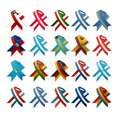 Country flag ribbons
