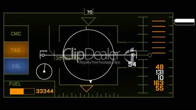 Radar GPS navigation screen display,computer game interface,hi-tech software panel.