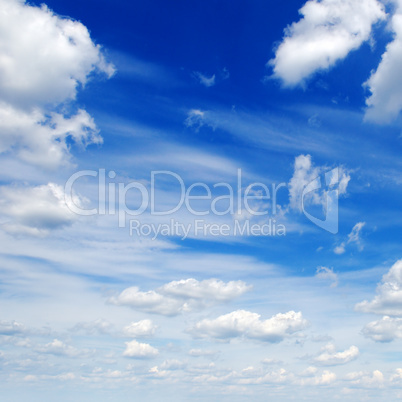 clouds in the blue sky