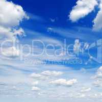 clouds in the blue sky