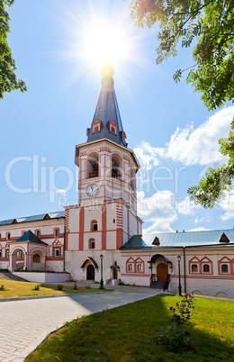 Russian orthodox church. Iversky monastery in Valdai, Russia.