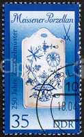 Postage stamp GDR 1989 Breadboard, Meissen Porcelain