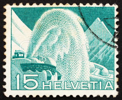 Postage stamp Switzerland 1949 Rotary Snow Plow