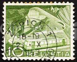 Postage stamp Switzerland 1949 Mountain Railway